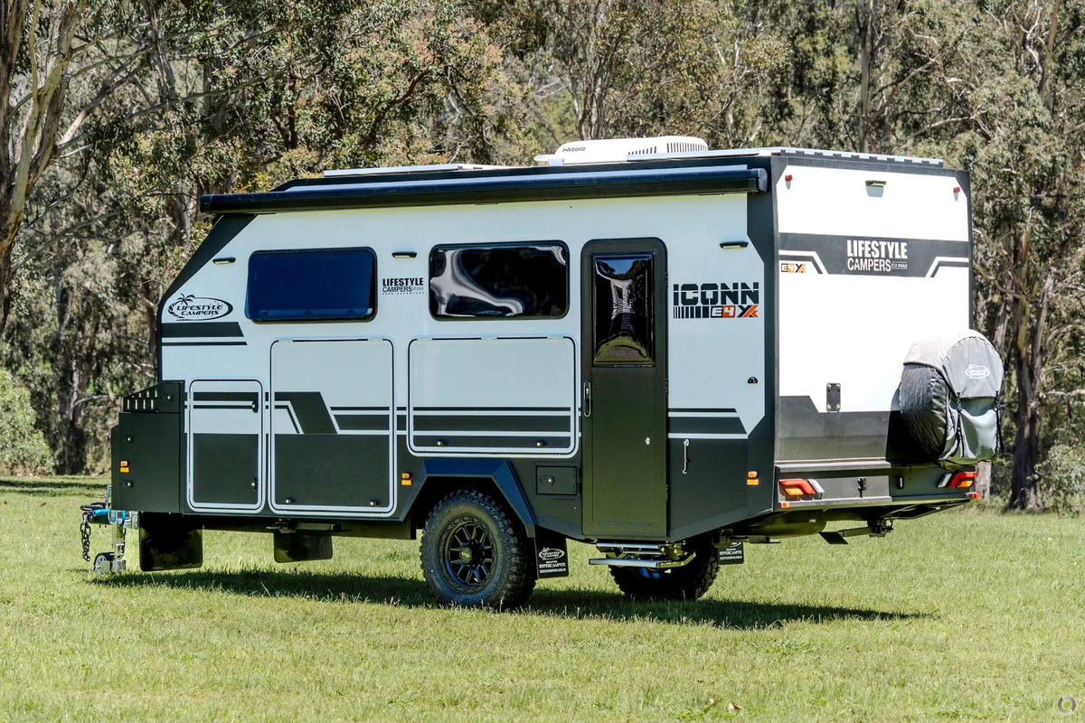 2026 Lifestyle Campers Iconn E4 XK HT Cafe Dinette off-road camper at Off Grid Outfitters Campbelltown