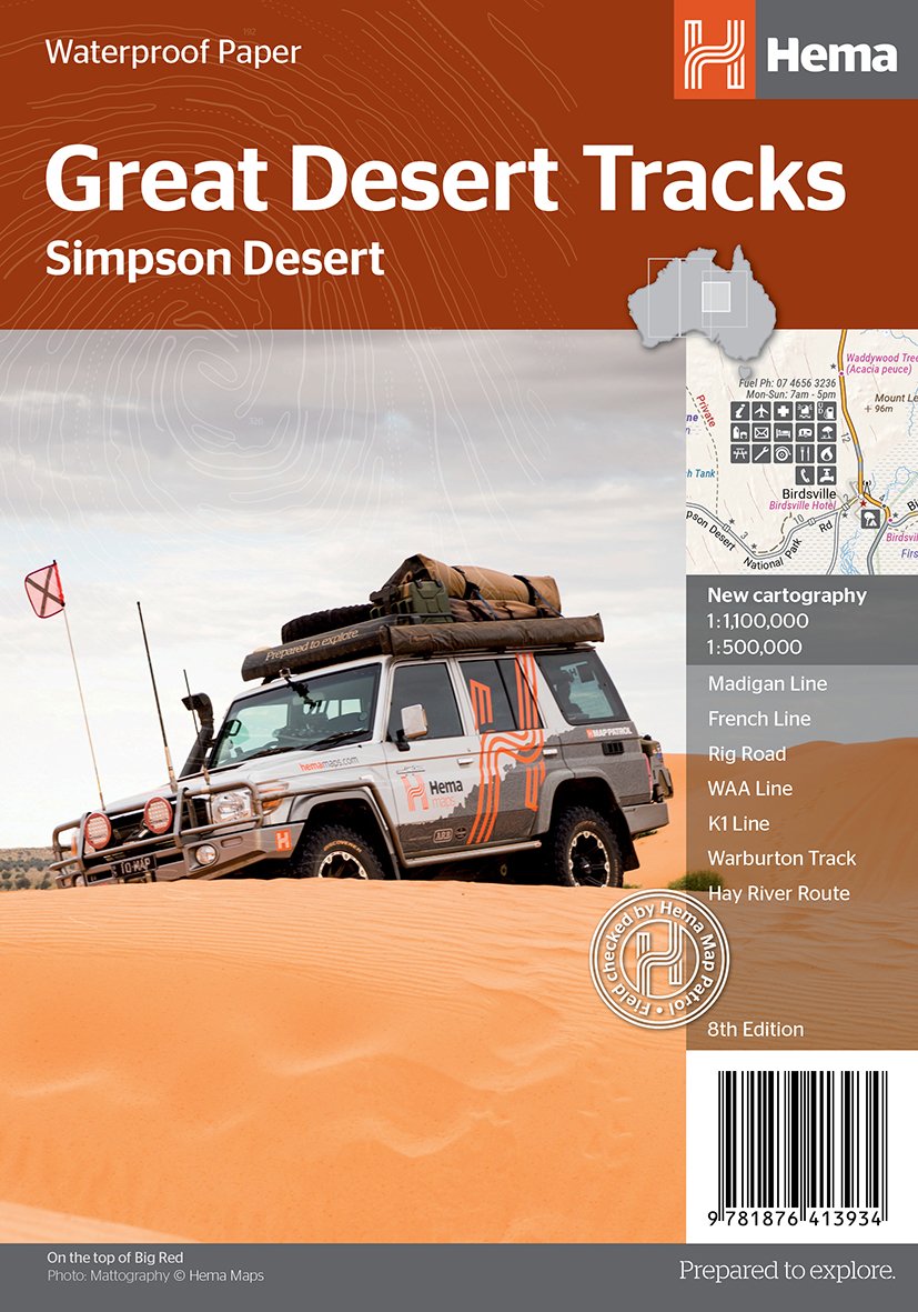 HEMA MAP - Great Desert Track Simpson Desert